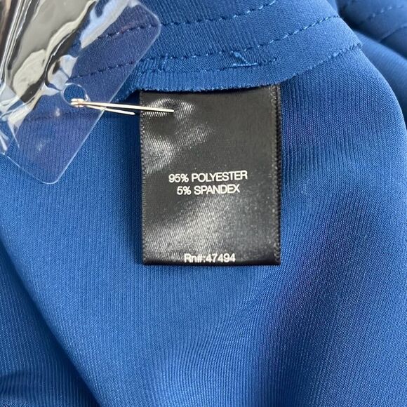 Norma Kamali Cobalt Blue Drop Waist Sleeveless Mini Dress XS Workwear Minimalist - Picture 9 of 13